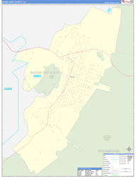 Buena Vista County, VA Wall Map Zip Code Basic Style 2024